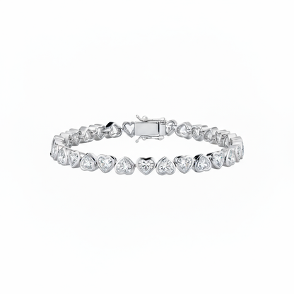 Amore Frame Tennis Bracelet – White Diamond