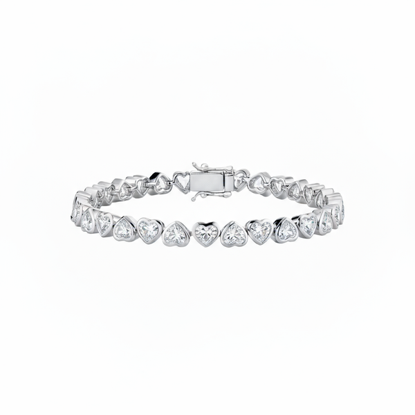 Amore Frame Tennis Bracelet – White Diamond