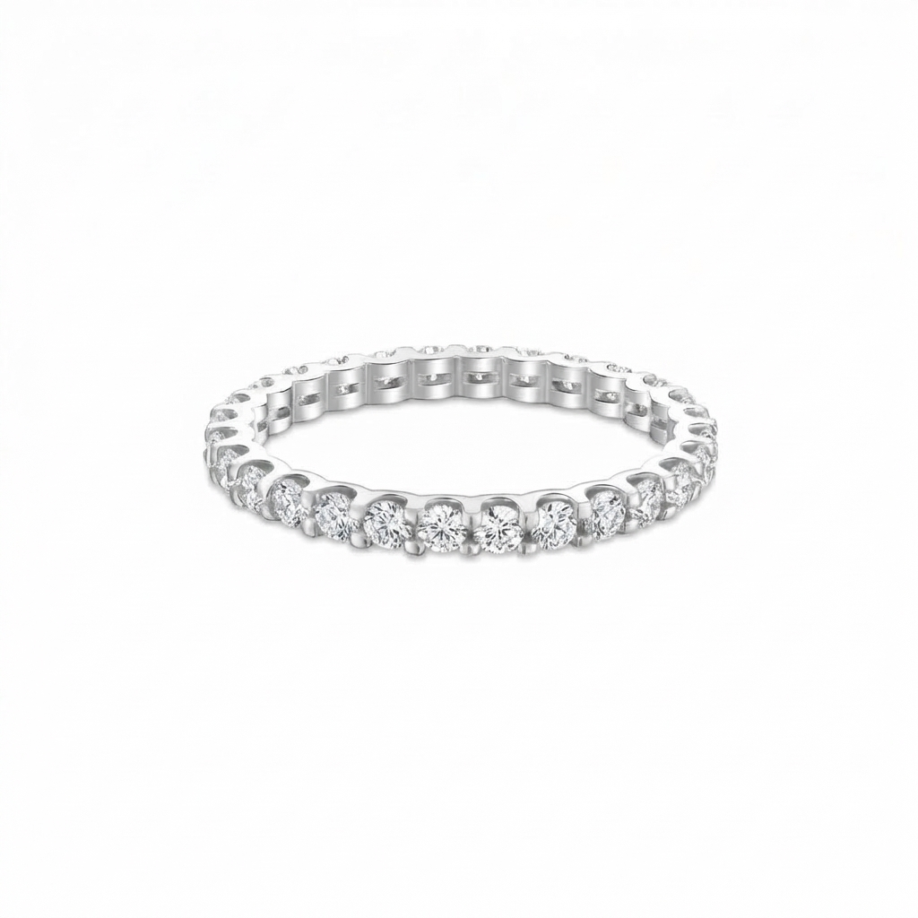 Linea Midi Ring – White Diamond