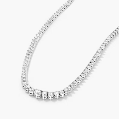 Juno Graduated Tennis Necklace 11.5ct – White Diamond