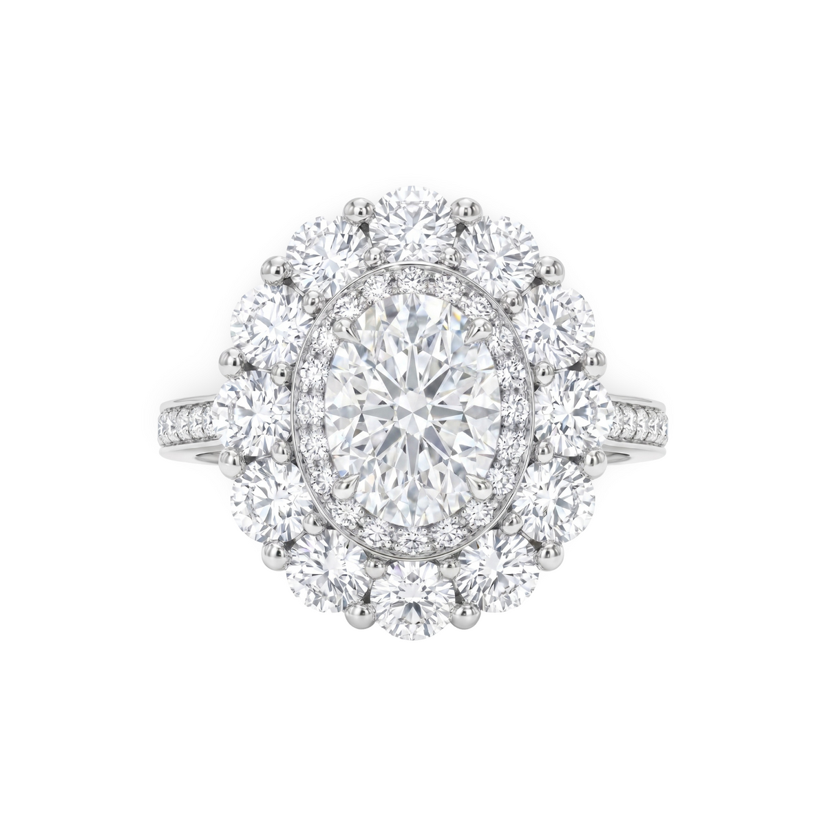 Velara Double Halo Ring – White Diamond