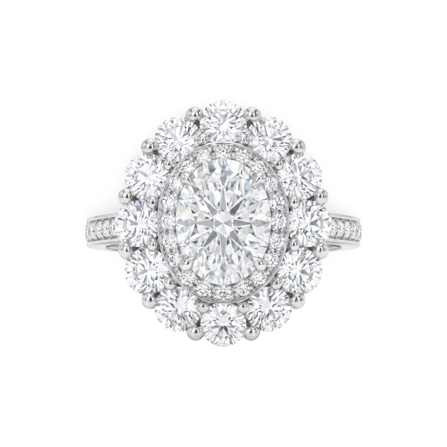 Velara Double Halo Ring – White Diamond
