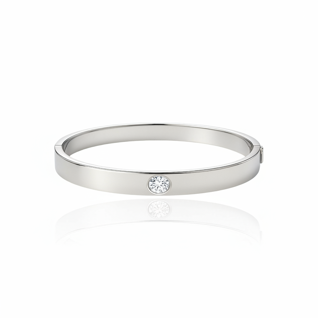 Velara Uno Elemental Bangle – White Diamond