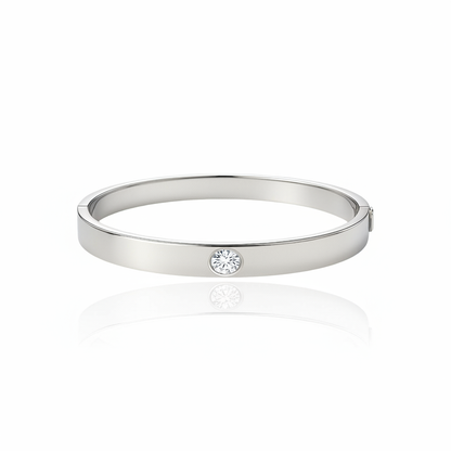 Velara Uno Elemental Bangle – White Diamond