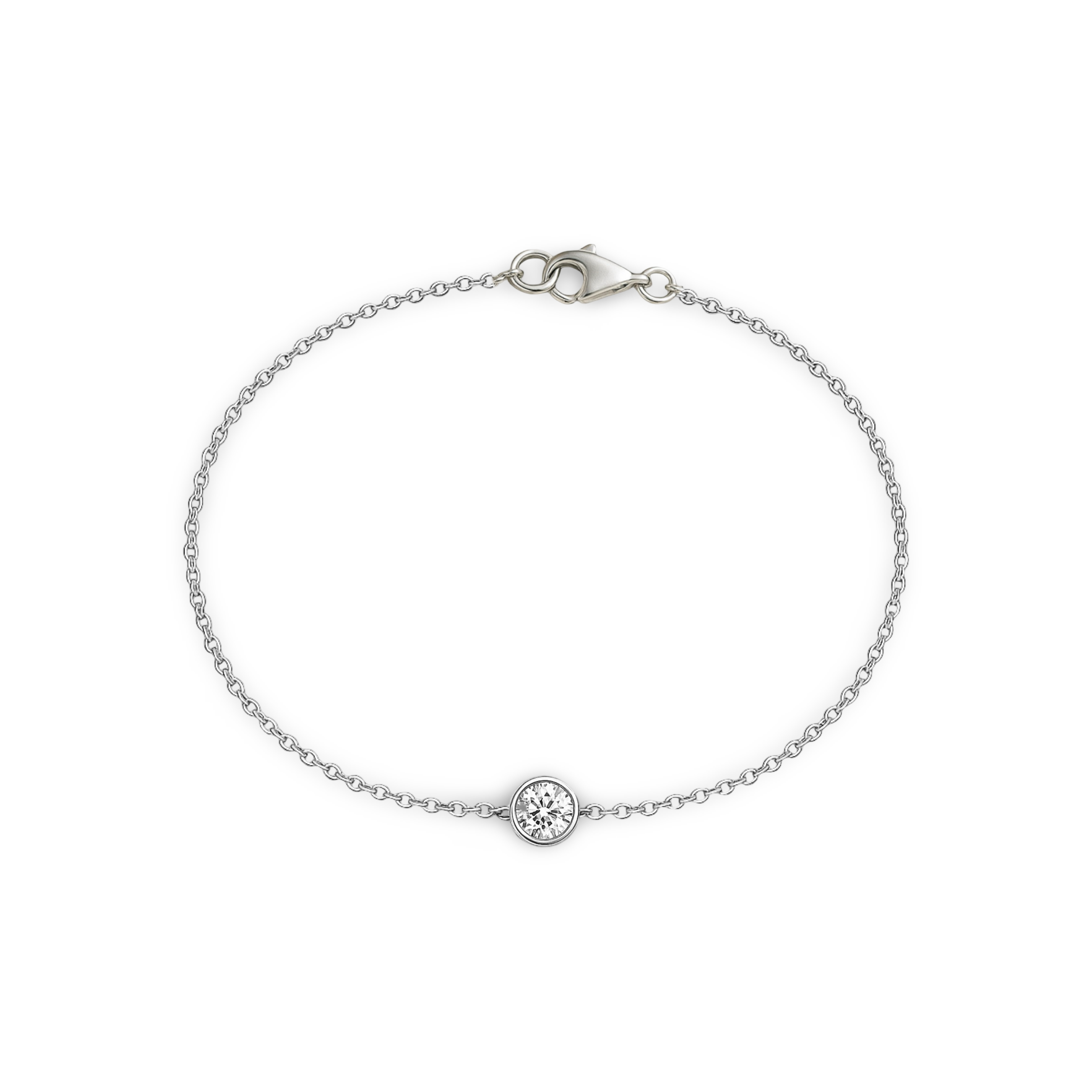 Forma Solitaire Bracelet – White Diamond