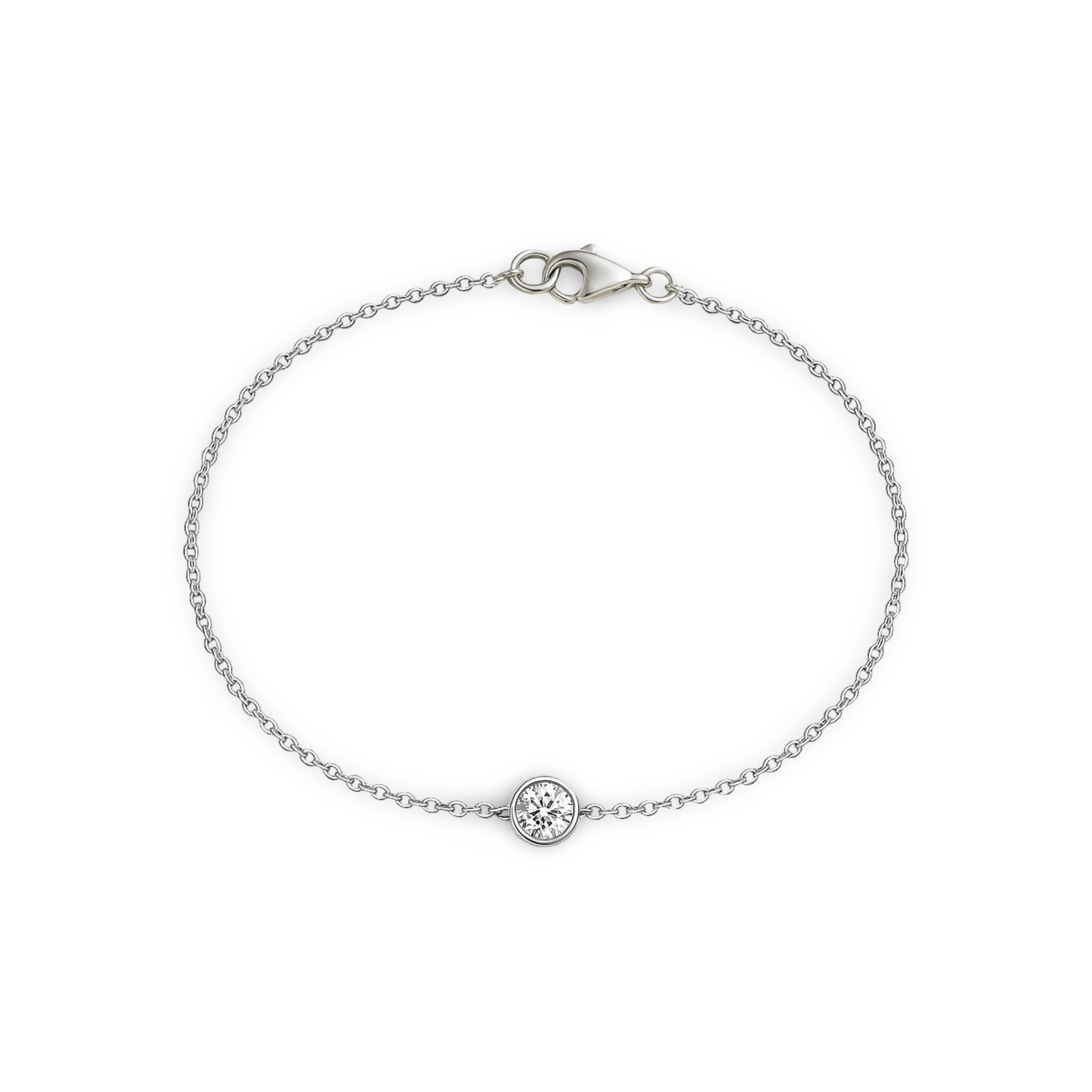 Forma Solitaire Bracelet – White Diamond