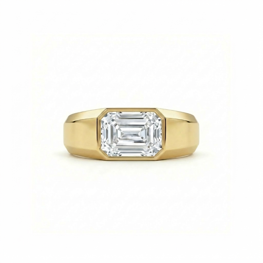 Nexus Signet Ring – White Diamond