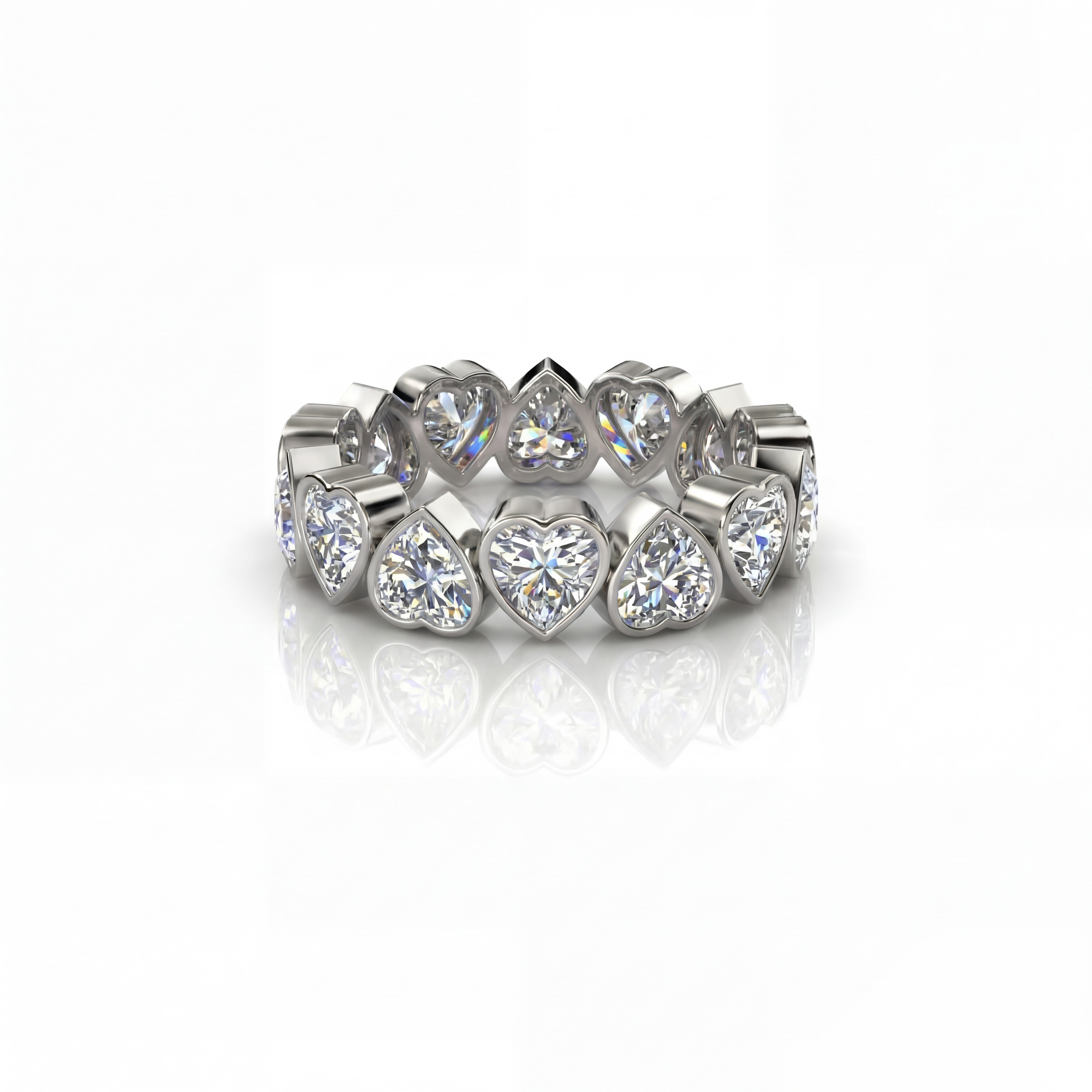 Amore Frame Eternity Ring – White Diamond