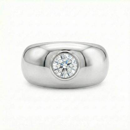 Forma Signet Ring – White Diamond