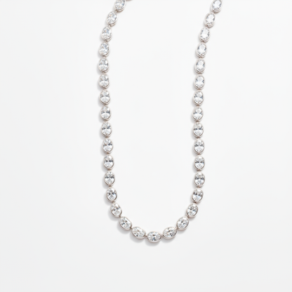 Velara Frame Tennis Necklace 16.75ct – White Diamond