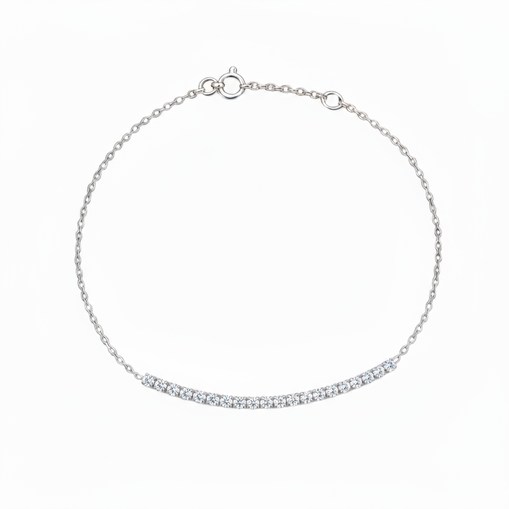 Juno Half Tennis Bracelet – White Diamond