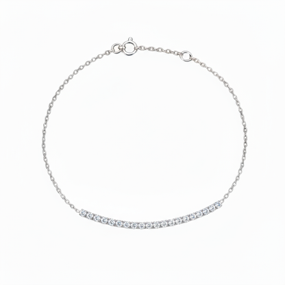 Juno Half Tennis Bracelet – White Diamond