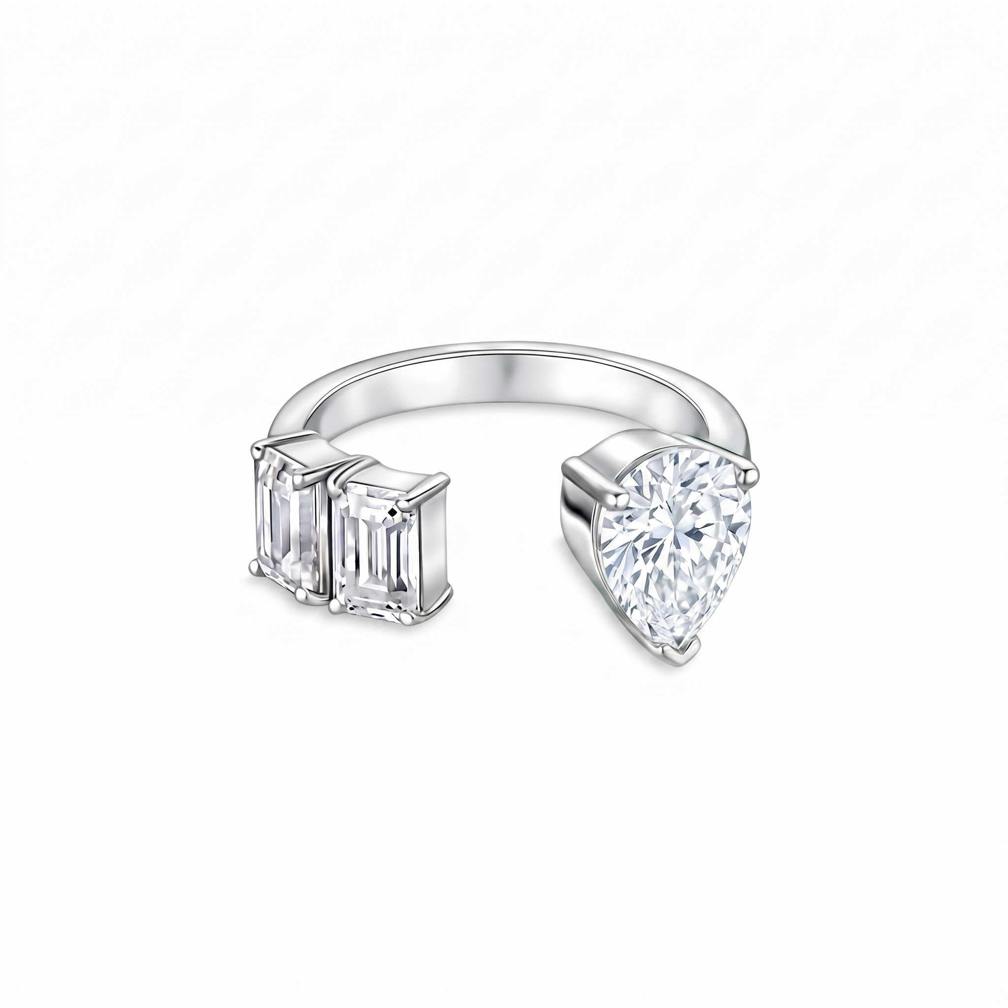 Nova Open Ring – White Diamond