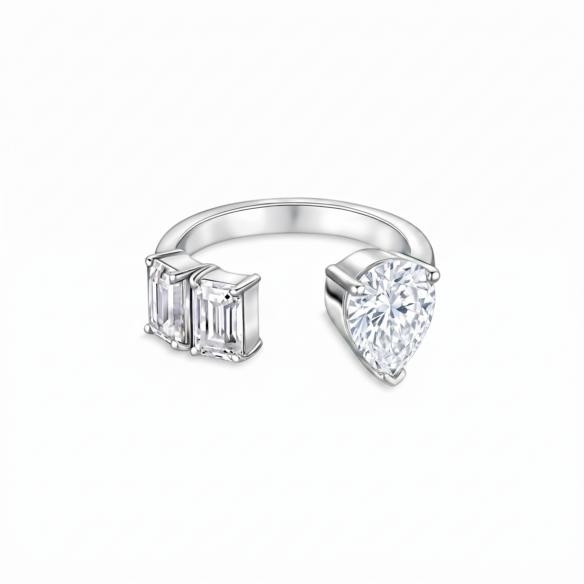 Nova Open Ring – White Diamond