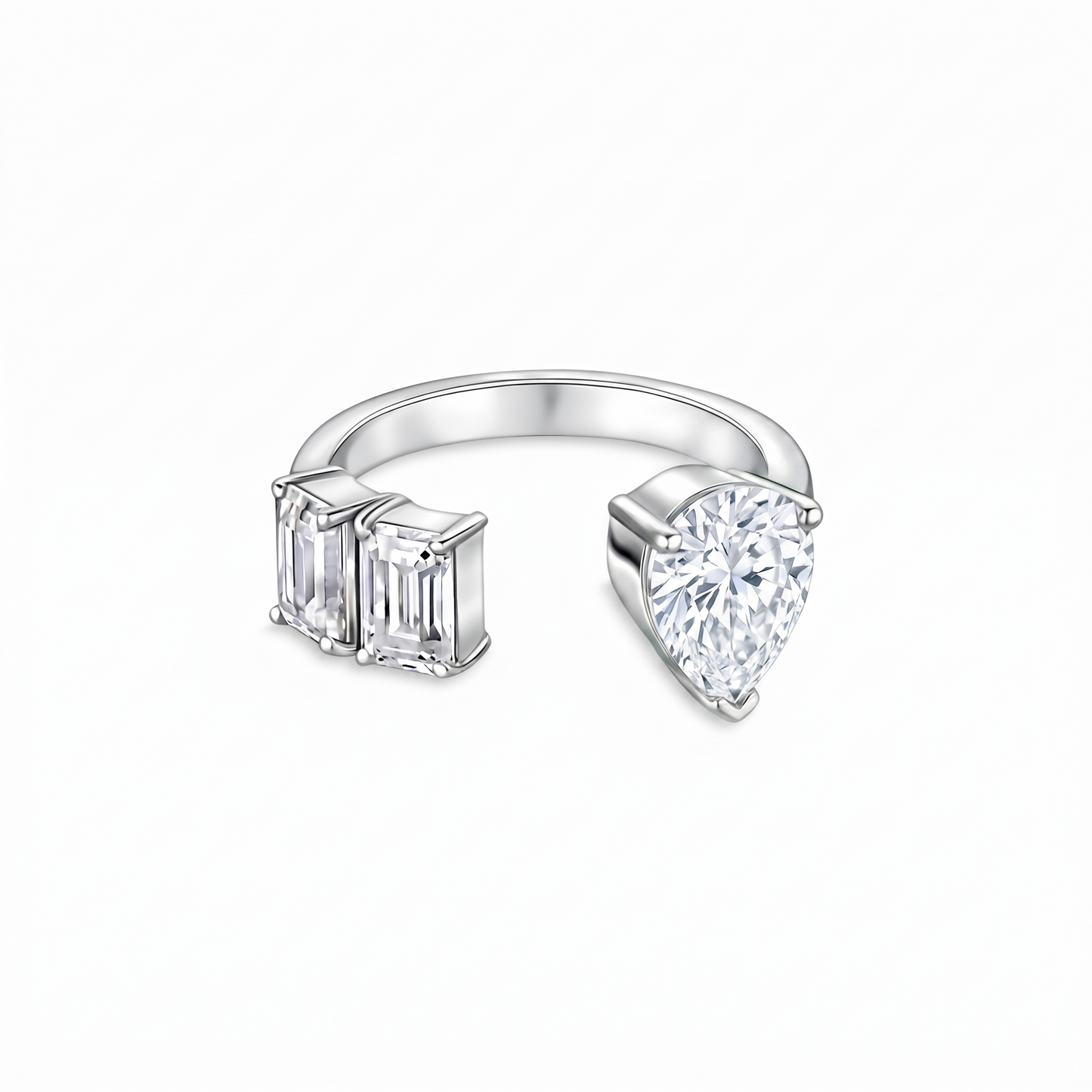 Nova Open Ring – White Diamond