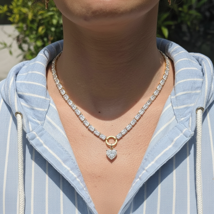 Nexus Tennis Necklace 40ct – White Diamond