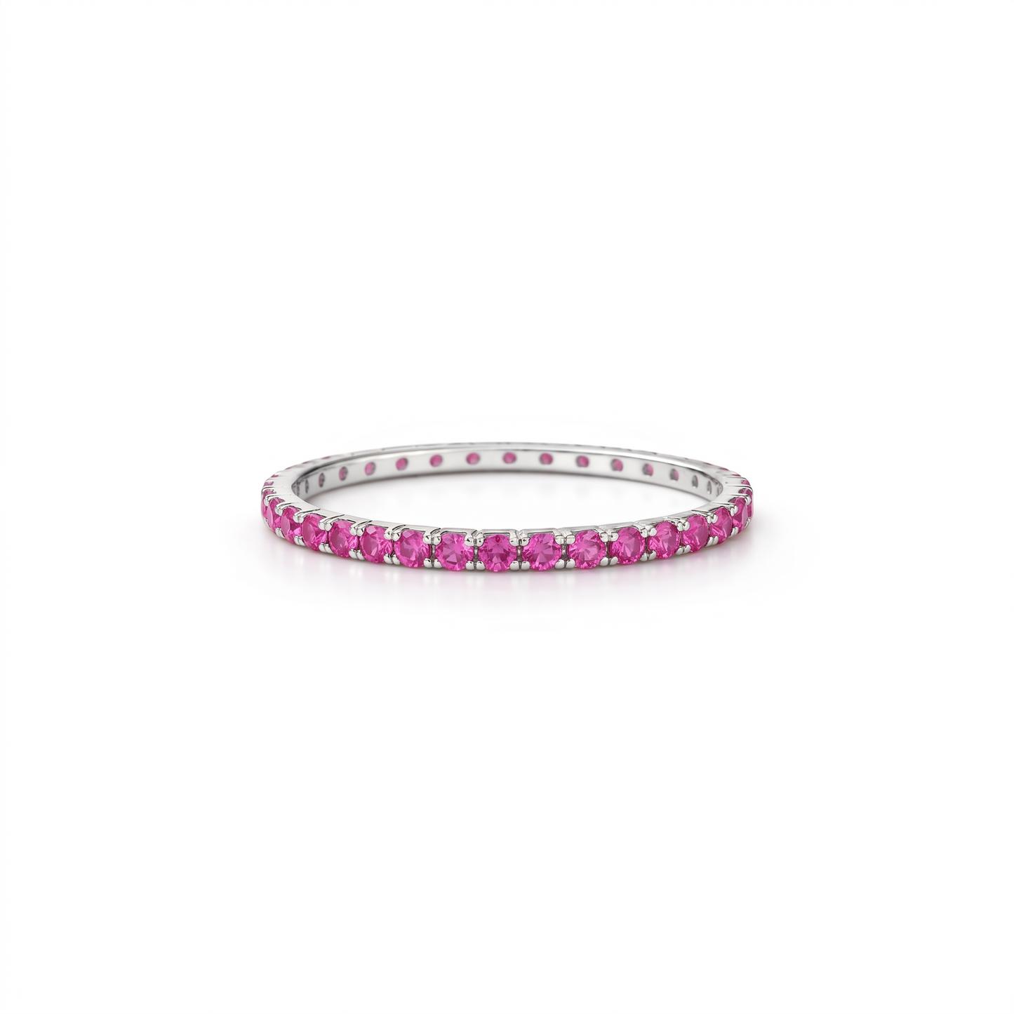 Linea Mini Ring – Vivid Pink Sapphire