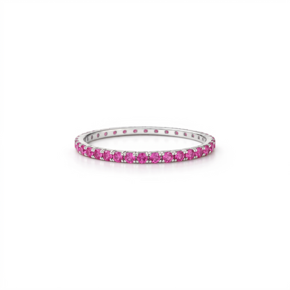 Linea Mini Ring – Vivid Pink Sapphire
