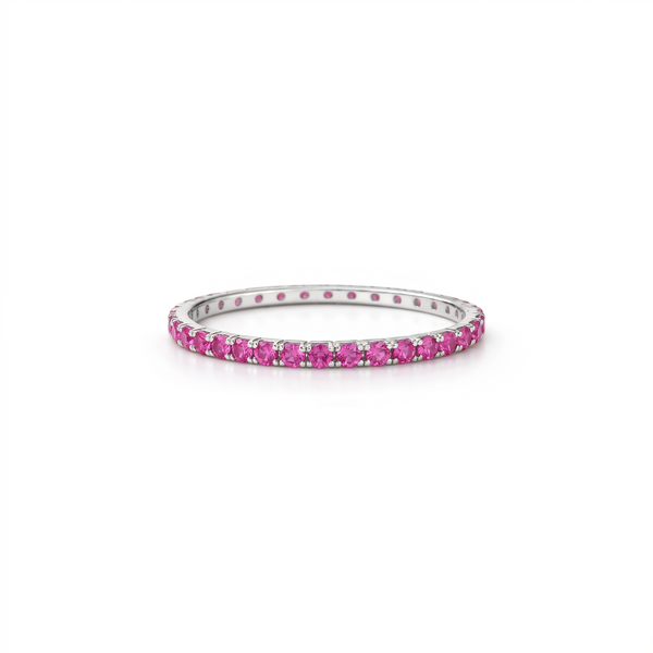 Linea Mini Ring – Vivid Pink Sapphire