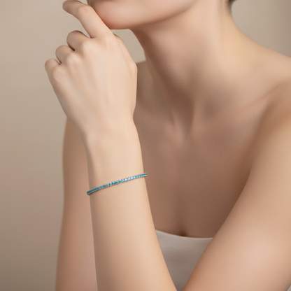 Juno Mini Tennis Bracelet – Zambian Green Emerald