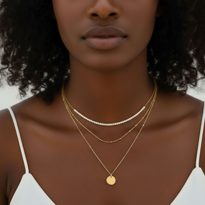 Juno Half Tennis Necklace – Light Pink Sapphire