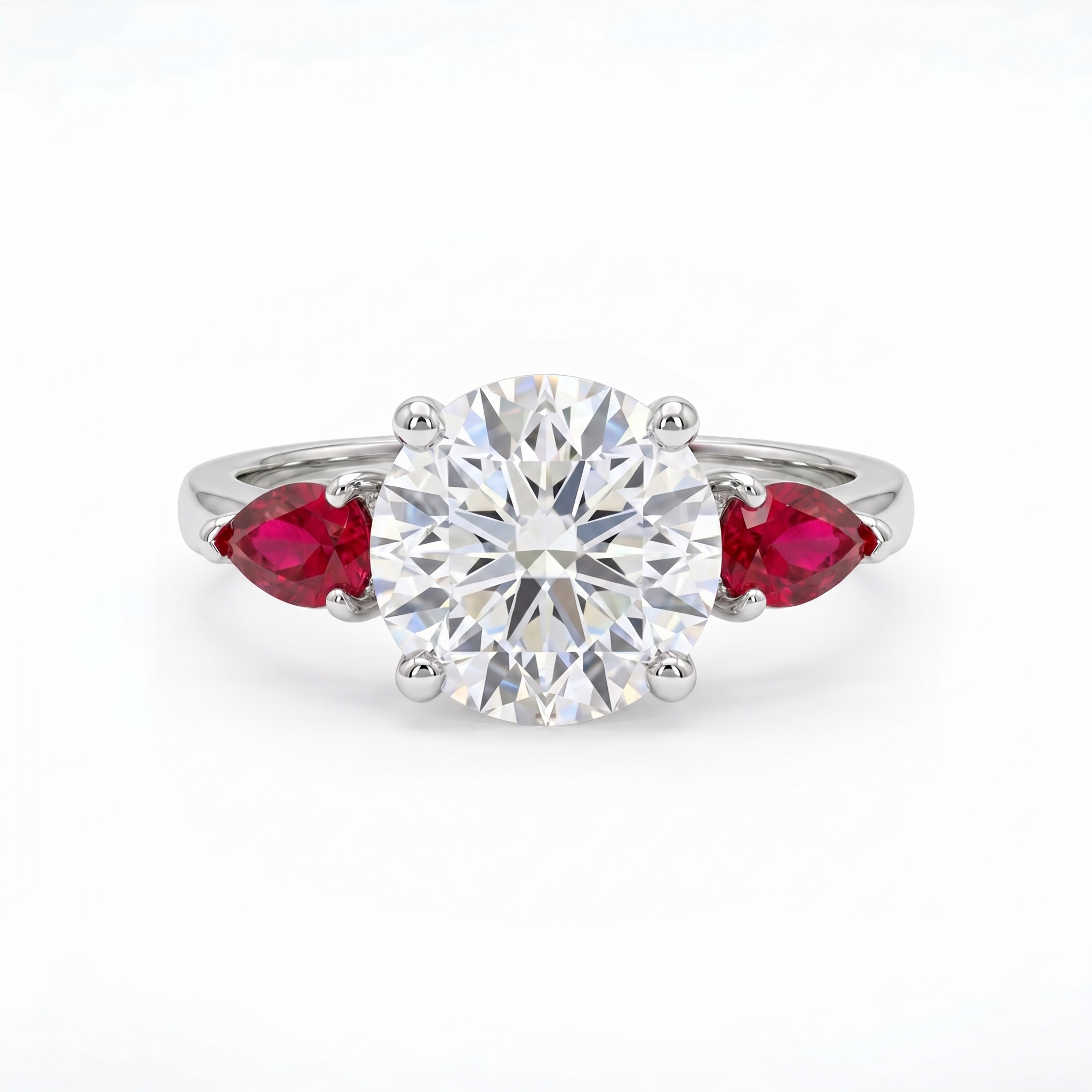 Juno Trio Ring – Red Ruby