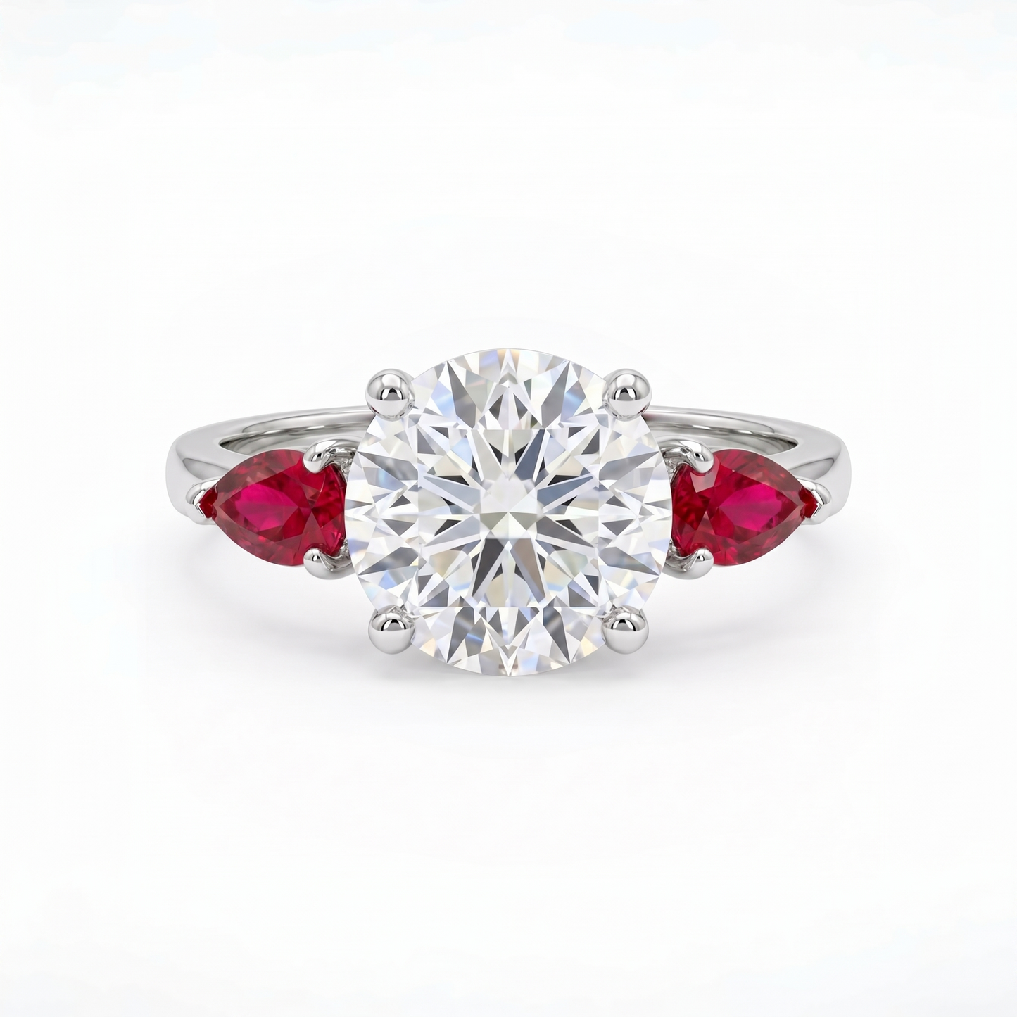 Juno Trio Ring – Red Ruby
