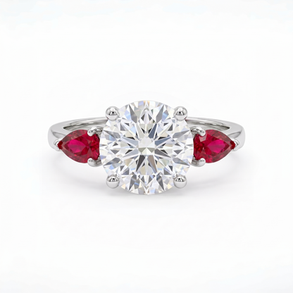Juno Trio Ring – Red Ruby
