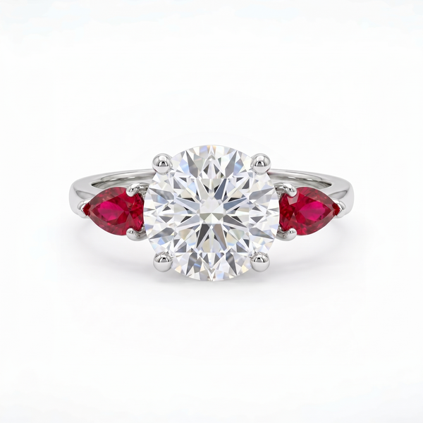 Juno Trio Ring – Red Ruby