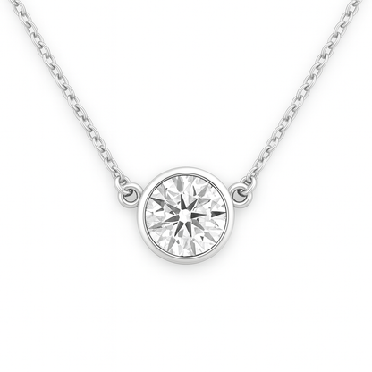 Forma Maxi Solitaire Necklace – White Diamond