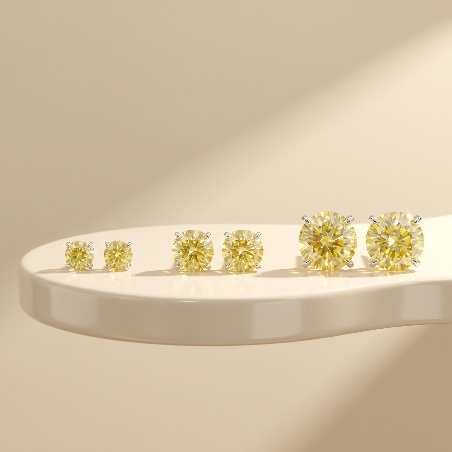 Juno Stud Earrings – Yellow Sapphire