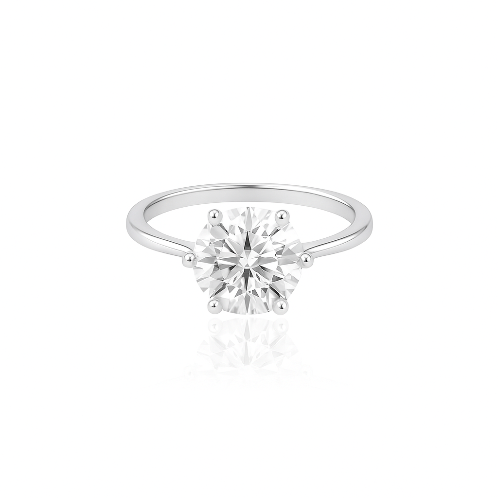 Juno Bold Solitaire Ring – White Diamond