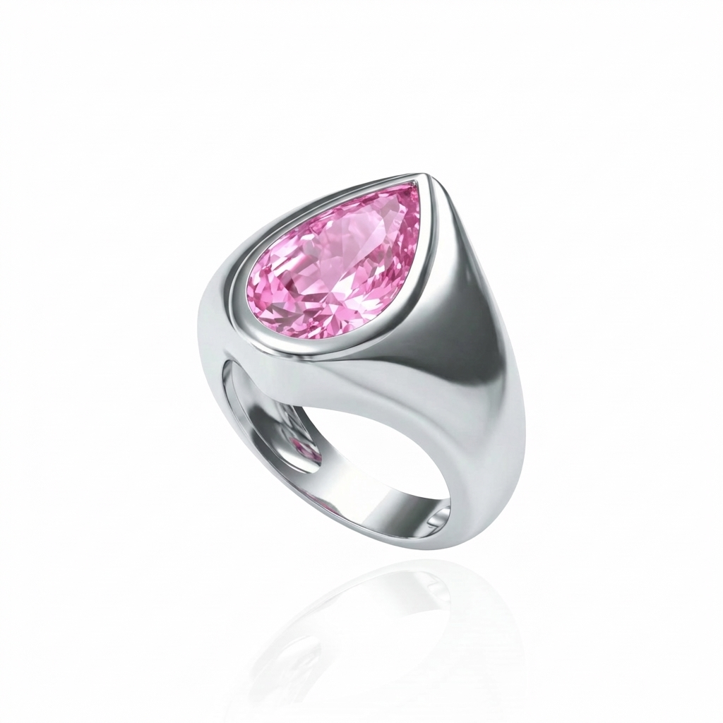 Nova Signet Ring – Light Pink Sapphire