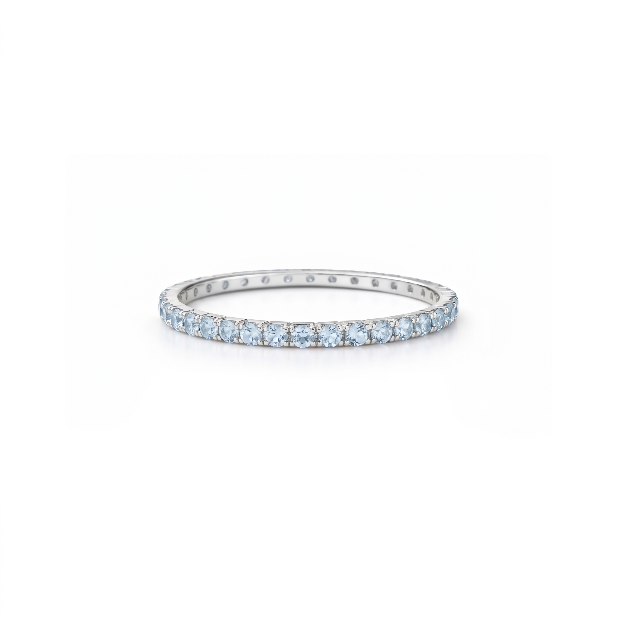 Linea Mini Ring – Light Blue Aquamarine