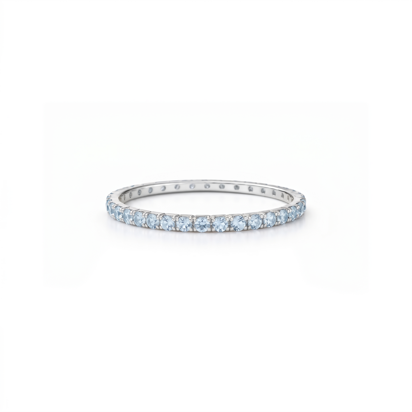 Linea Mini Ring – Light Blue Aquamarine