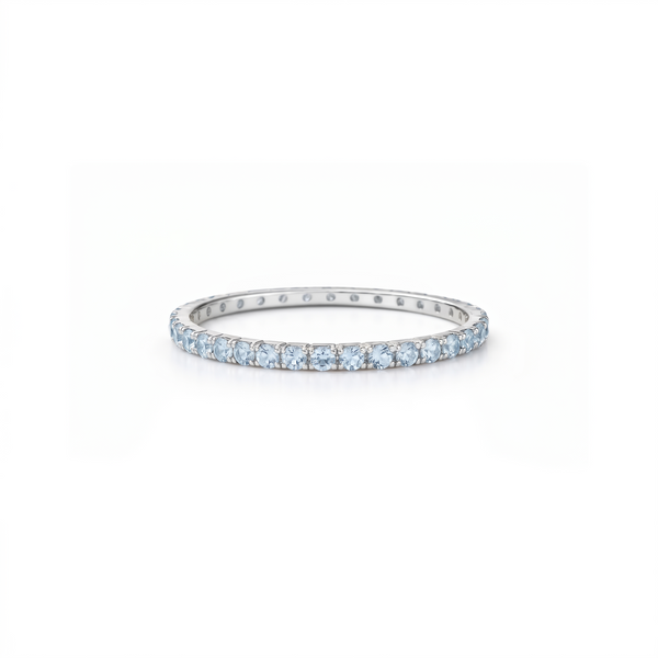 Linea Mini Ring – Light Blue Aquamarine
