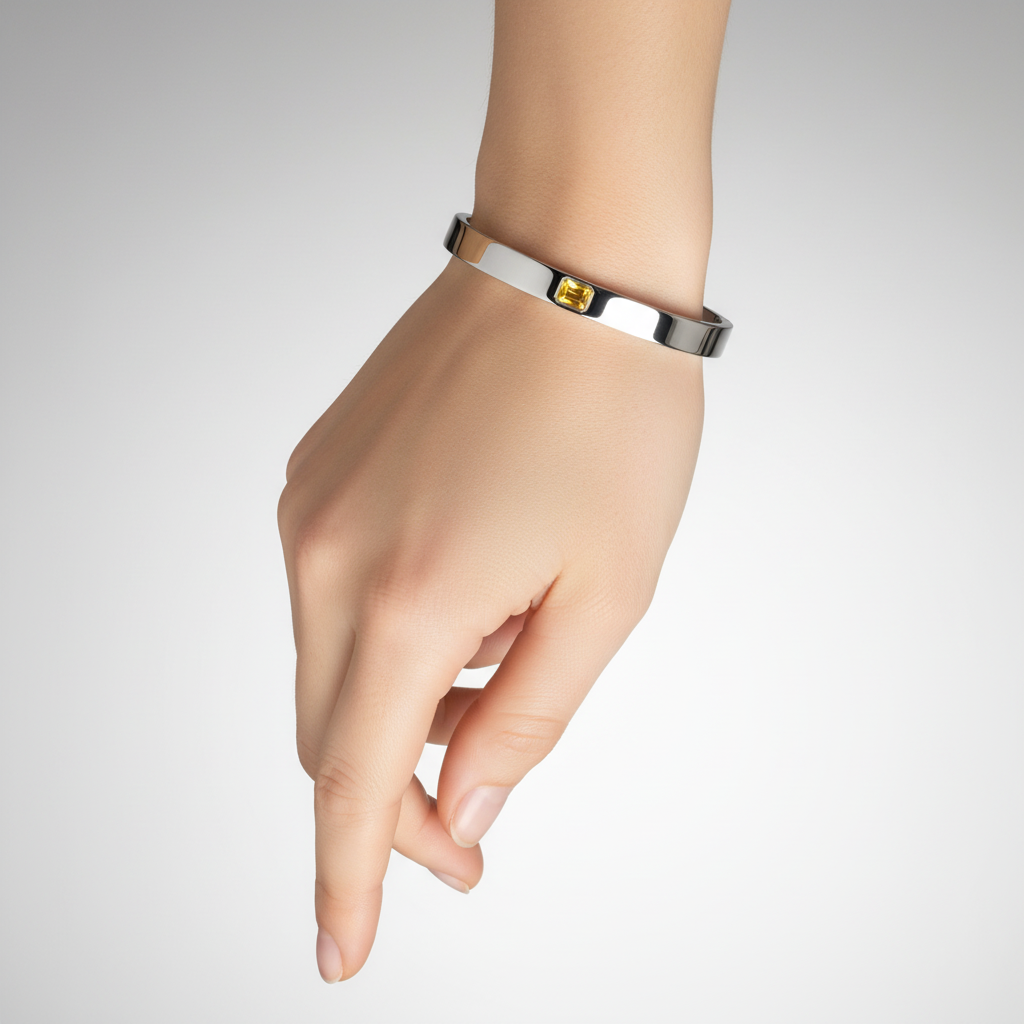 Nexus Uno Elemental Bangle – Colombian Green Emerald