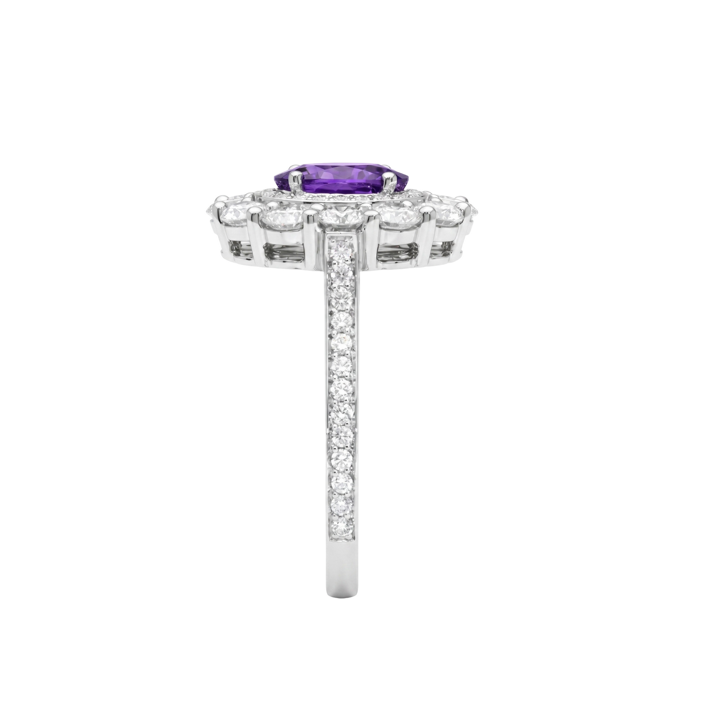 Velara Double Halo Ring – Red Ruby