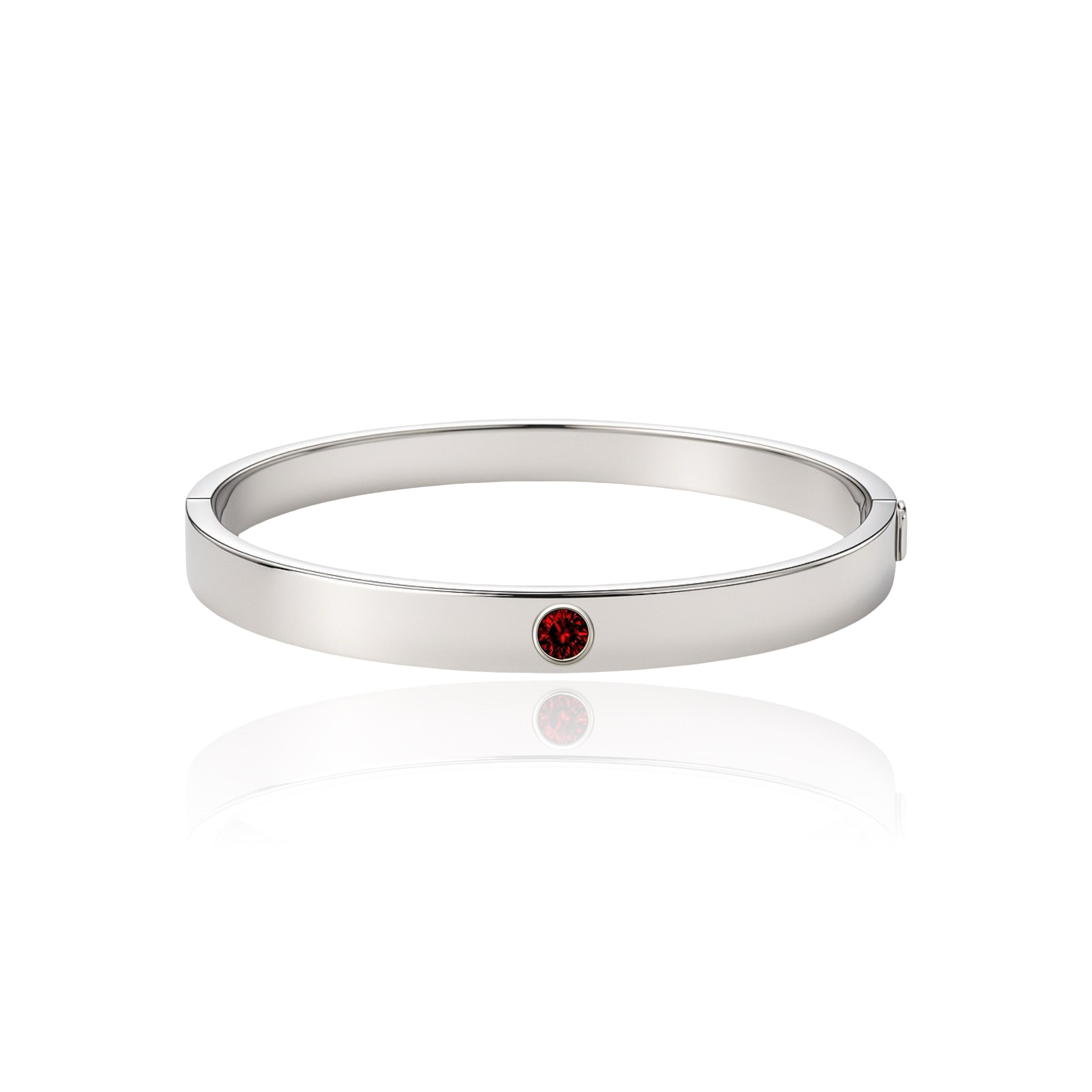 Forma Uno Elemental Bangle – Deep Red Garnet