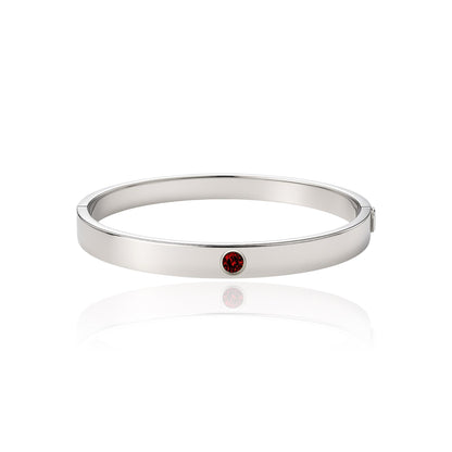 Forma Uno Elemental Bangle – Deep Red Garnet