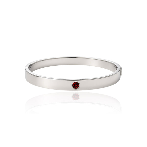 Forma Uno Elemental Bangle – Deep Red Garnet