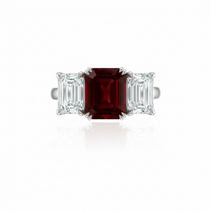Nexus Trilogy Ring – Deep Red Garnet
