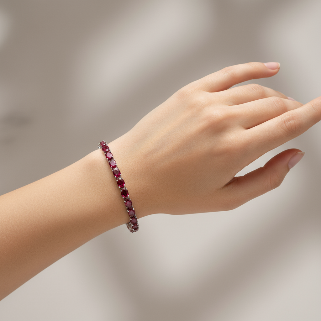 Velara Tennis Bracelet – Red Ruby