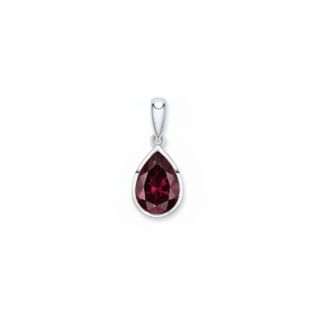 Nova Frame Pendant – Deep Red Garnet