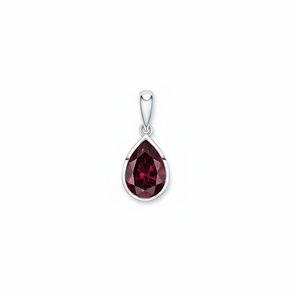 Nova Frame Pendant – Deep Red Garnet
