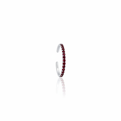 Linea Mini Ear Cuff – Deep Red Garnet