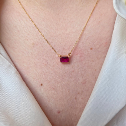 Nexus Solitaire Necklace – Purple Sapphire