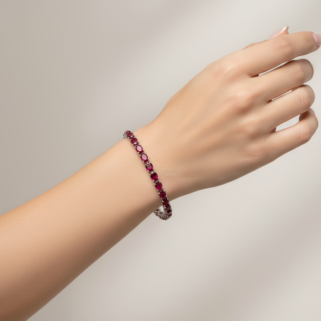 Velara Tennis Bracelet – Red Ruby