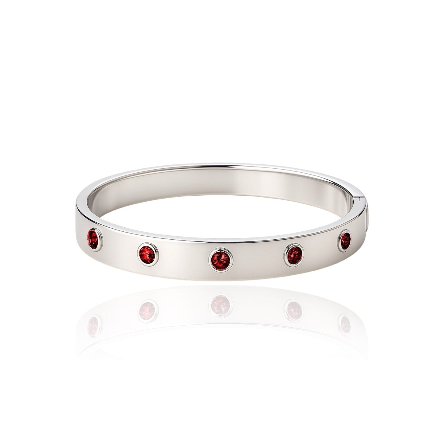 Forma Cinco Elemental Bangle – Deep Red Garnet