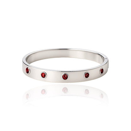 Forma Cinco Elemental Bangle – Deep Red Garnet